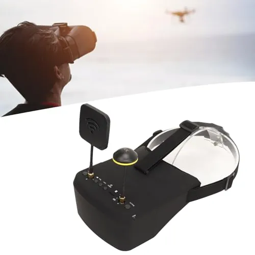 SustVita Gafas de drones de registro de DVR, FPV Goggles 5 pulgadas 5.8GHz 40Ch 800x480 Resolución, batería incorporada de 2000mAh para una experiencia FPV mejorada para una