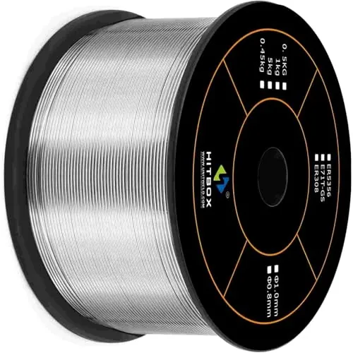 HITBOX 1,0mm 1kg Hilo Tubular Sin Gas E71T-GS Para Soldadoras MIG