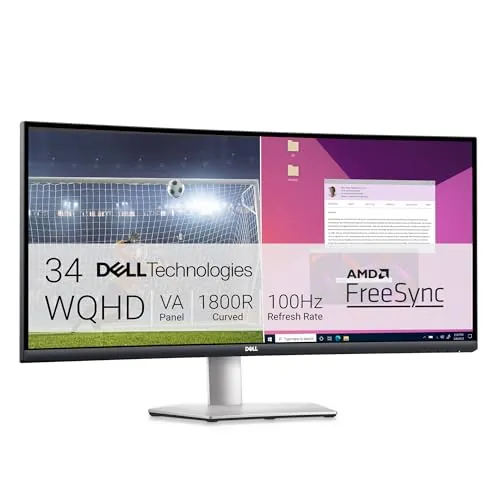 Dell 34 USB-C Monitor - S3423DWC, WQHD (3440x1440), 100Hz, VA, 4ms