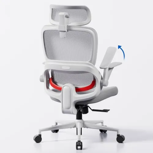 SIHOO B100SE Silla Oficina, Asiento Espuma Visco, Soporte Dinámico, Blanco