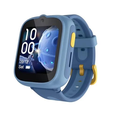 TCL MOVETIME MT48 Reloj Inteligente Niños - Azul | 4G | GPS Doble Frecuencia L1+L5 | Videollamadas | Botón SOS | IP68 | Dibujo IA | Batería 900mAh | 2,5 Días | Control Parental