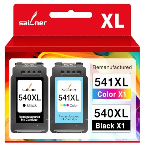 540 XL 541 XL Cartuchos de Tinta PG-540XL CL-541XL Compatible con Tinta Canon 540 541XL para Pixma TS5150 TS5151 MG3650S MG3650 MG3600 MG3150 MG3250 MX475 (Negro y Color)