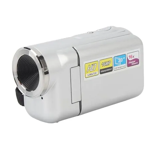 Annadue Videocámara para Niños, Grabadora de Vídeo Digital Portátil HD de 16MP 1080P con Zoom Digital de 16X, Pantalla LCD TFT de 2 Pulgadas, para Niños, Niñas, Youtube