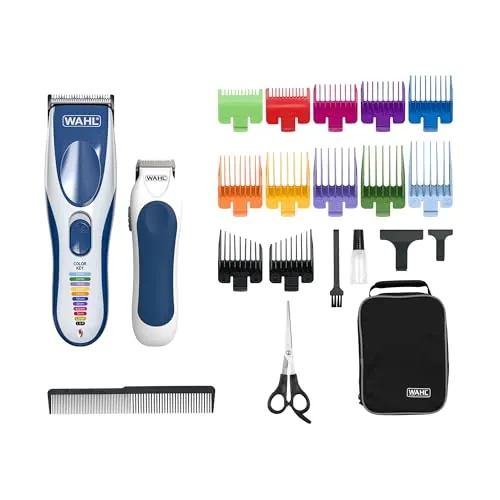 Wahl Colour Pro Cortapelos Inalámbrico, Peines Codificados por Color