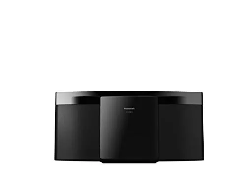 Panasonic SC-HC212EG-K - Sistema Micro Hi-Fi de 2 canales, 20 W, radio digital DAB+, reproductor de CD, Bluetooth, USB, sonidos puros y mínima distorsión, diseño fino y contemporáneo