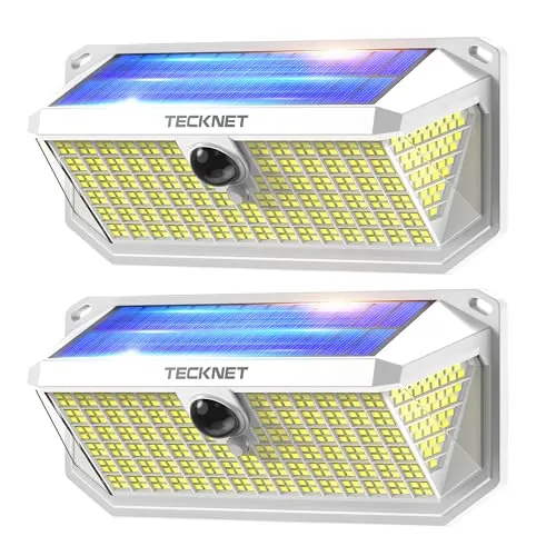TECKNET Luz Solar Exterior, 4200lm 416 LED Focos Led Exterior Solares