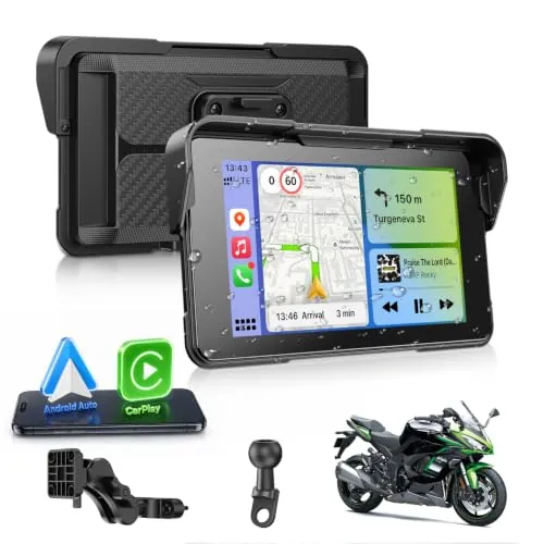 ESSGOO 5 Pulgadas Carplay Moto Pantalla TáCtil Android Auto Inalámbrico