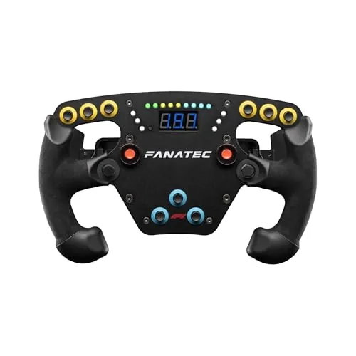 Fanatec Sim Racing ClubSport F1 Esports V2 Volante – Producto con Licencia Oficial de Fórmula 1™, Empuñaduras de Alcantara, Pantalla LED, levas Magnéticas, Motores de Vibración Integrados – PC