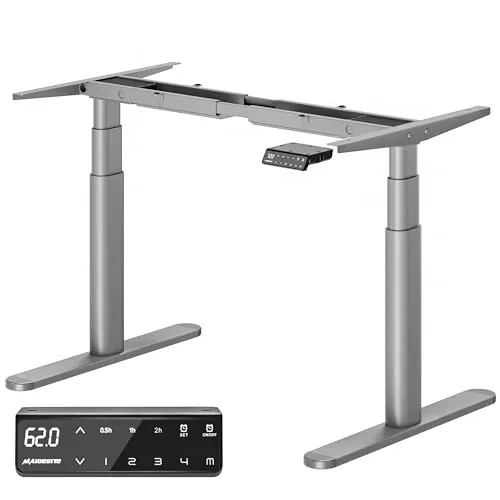 MAIDeSITe Marco de Escritorio Elevable Eléctrico EL2 Plus Art Pluscon Diseño de Pata Ovalada, Mesa Elevable Escritorio de Doble Motor Regulable en Altura con 62-125cm, 4 Control de Memoria