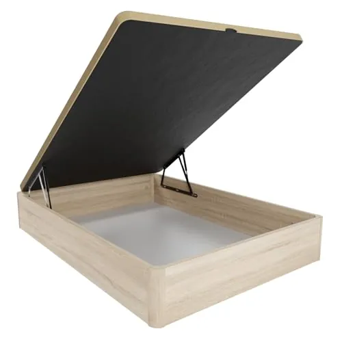mattfy - Canapé Abatible de Madera Súper Reforzado con Gran Capacidad, Esquinas Redondeadas, 150 x 190, Cambria