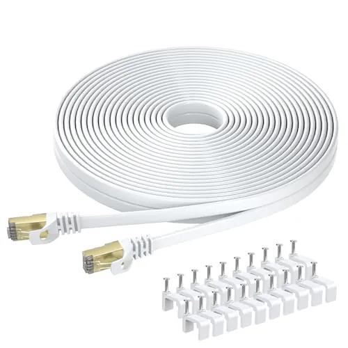 BUSOHE Cat 8 Cable Ethernet 10M, Red LAN Alta Velocidad 40Gbps 2000MHz