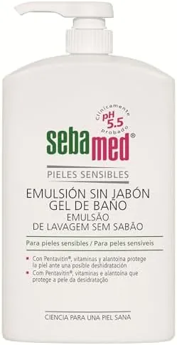 Sebamed Emulsión sin Jabón, Gel de Baño para Pieles Normales y Sensibles, Higiene Diaria