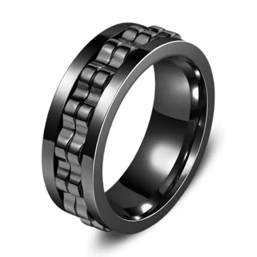 Anillo Antiestrés, Anillo Giratorio para Reducir el Estrés y la Ansiedad, accesorios de moda, para aliviar la ansiedad, anillo de boda sin estrés, Anillo Compromiso, para hombres, niños y mujeres