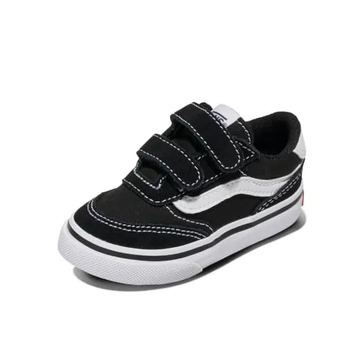 Vans Brooklyn LS V, Zapatillas Unisex niños, Suede Canvas Black White 23.5 EU