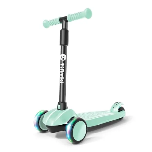 TINYKI Patinete Niño 2 Años a 6 - Patinete niña Altura Ajustable con Ruedas Luces LED - Scooter Niño 3 Ruedas - Patineta Infantil para Niños y Niñas Jugar