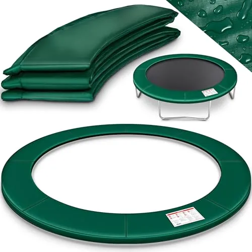 KIDUKU® Cubierta Protectora para Bordes de Cama elástica Cojín para resortes de trampolín 244 305 366 427 cm (Verde, 366 cm)