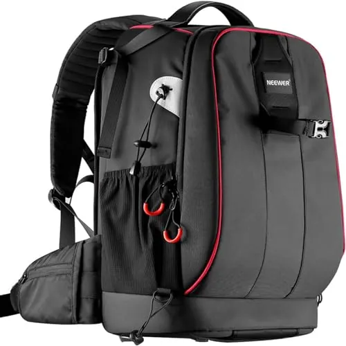 Neewer Pro Mochila de Cámara Impermeable a Prueba de Golpes Ajustable Acolchado Bolsa con Bloqueo de Combinación Antirrobo