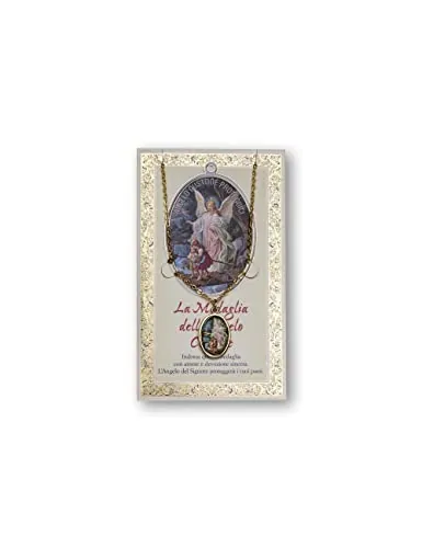 Hermanos Bonella | Medalla del Ángel Custodio y Tarjeta con Oración | Fabricado en Italia