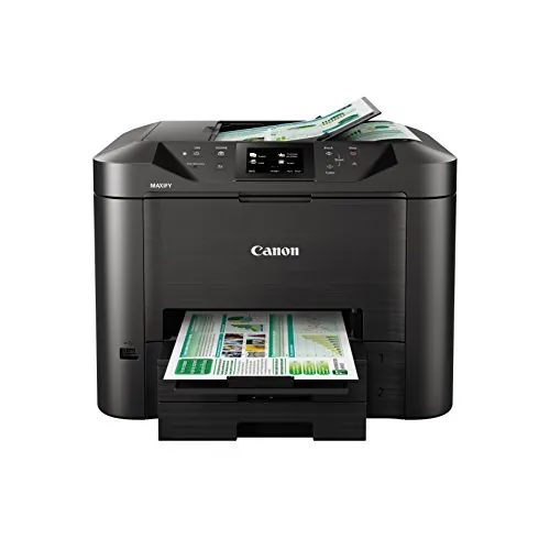 Canon Maxify MB5450 Impresora Compacta Multifunción 4 en 1, Sistema de Inyección de Tinta, WiFi, Pantalla LCD Táctil, ADF de 50 Hojas, Impresión de Alta Velocidad, Capacidad 500 Hojas, Negro