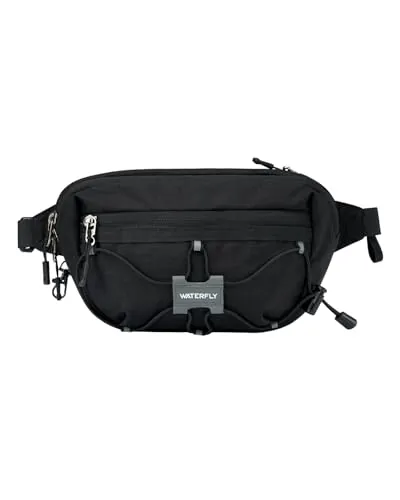 Waterfly Riñonera Mujer Hombre con Bloqueo RFID, Riñoneras Antirrobo con Cinturón Ajustable para Viaje Deportiva Casual Caminar