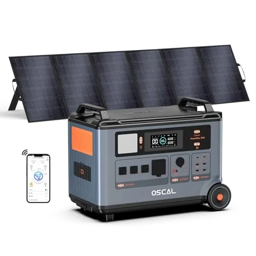 3600W 3600Wh Generador Solar con Panel 500W, PowerMax 3600SE