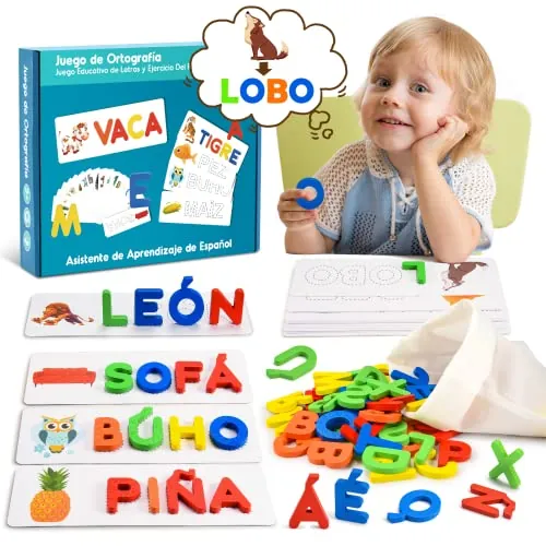 Tragik Juguetes Niños 2-8 Años, Juegos Educativos Niños 3-8 Años Puzzle 3-6 Años Aprender a Leer Escribir Juegos Pizarra Infantiles Smart Games Juguetes Montessori Niña 3-8 Años Regalo Niño 3-6 Años
