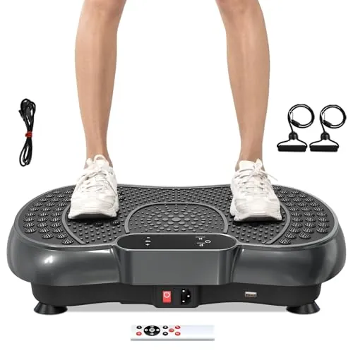Plataforma Vibratoria 15 Prog 99 Niveles con Bandas para Adelgazar