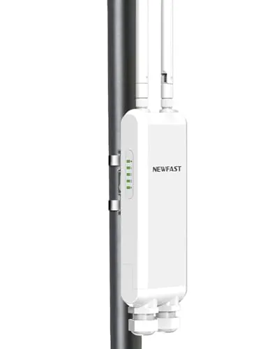 NEWFAST 1200Mbps Outdoor Punto de Acceso WiFi, 3*Gigabit Ethernet IP66