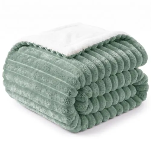 WAVVE Manta Sofá para Cama Verde Salvia 150x200 cm
