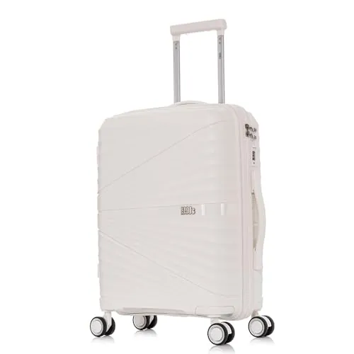 1990s Maleta de Cabina 55x39x21.5cm (46L) Polipropileno - Candado Incrustada - 20 Pulgadas - Blanco