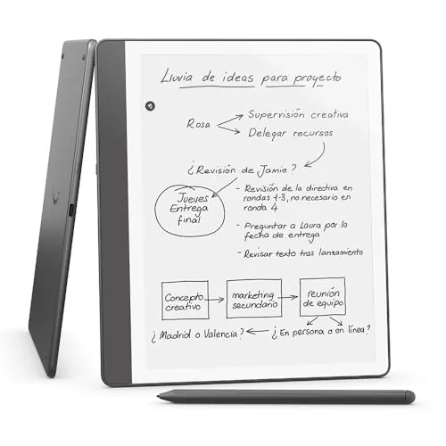 Amazon Kindle Scribe (64 GB) | Pantalla rediseñada con bordes uniformes. Escribe a mano sobre tus libros y documentos | Lápiz prémium | Gris tungsteno