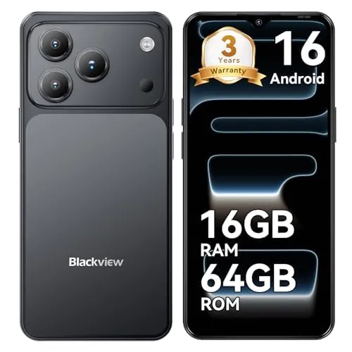 Blackview Android 16 Teléfono Móvil Baratos,64GB/2TB, 4G Dual SIM