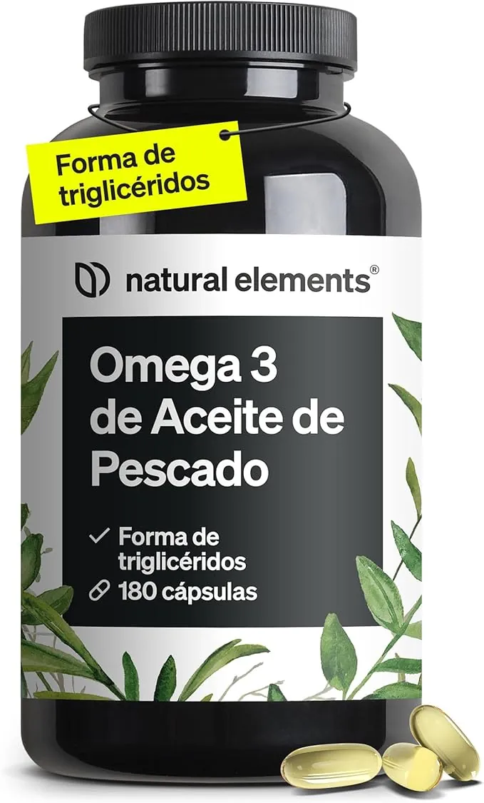 Omega 3 2000 mg - Aceite de pescado en forma de triglicéridos - 180 Cápsulas con EPA y DHA - Purificado minuciosamente y procedente de anchoas de Perú - Probado en laboratorio