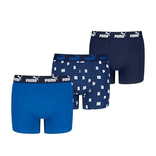 PUMA Elements Boxer, Azul, 158-164 (Pack de 3) para Niños