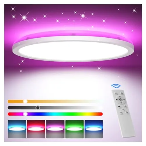 Tyreses Plafon LED Techo Regulable 24W RGB 3000K-6500K Lámpara de Techo