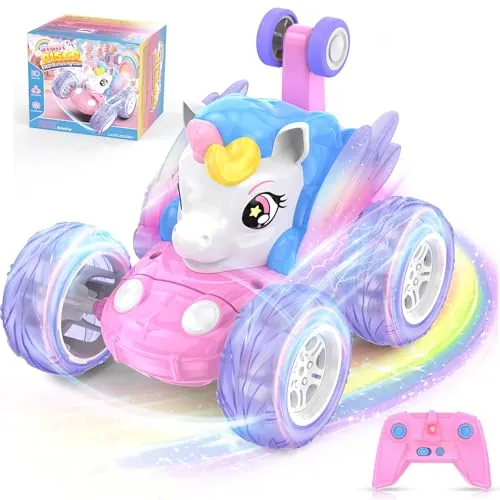 Coche Teledirigido Unicornio Acrobacia, Juguete Niña 3 4 5 6 7 8 9 Años