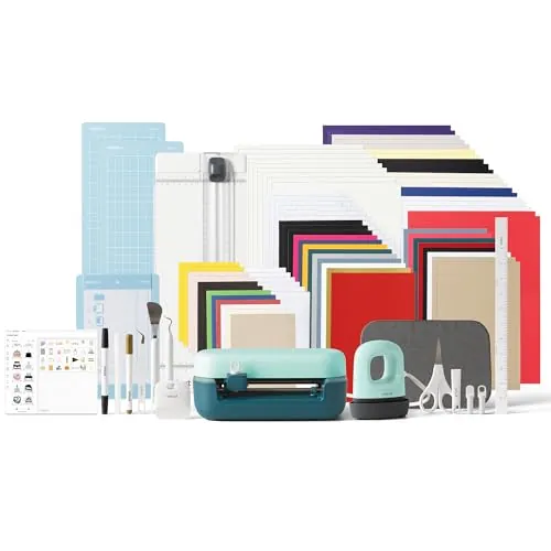Cricut Joy™ 2 Ultimate Bundle + Contenido digital, Máquina de corte inteligente compacta con prensa térmica para manualidades DIY, tarjetas personalizadas, pegatinas y etiquetas
