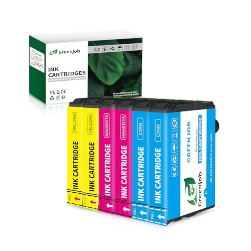 Greenjob Compatible 603XL Cartucho de Tinta Compatible con Epson 603XL 603 XL para XP-2100 XP-2105 XP-2150 XP-3100 XP-3150 XP-4100 WF-2810 WF-2820 WF-2830 (2 Amarillo, 2 Magenta, 2 Cian)