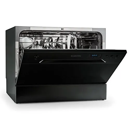 Klarstein Lavavajillas Pequeño Sobremesa, Mini Lavavajillas 6 Cubiertos, Lavavajillas Portatil de Sobremesa Silencioso 6 Programas, Lavavajillas Compacto de Mesa Sin Instalación Difícil para Casa