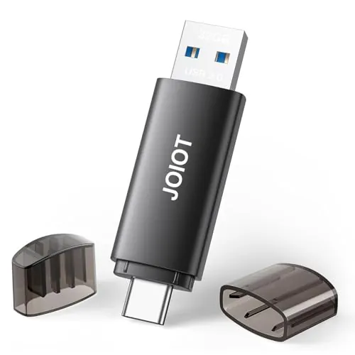 JOIOT 32GB Memoria USB 3.0 Pendrive 2 en 1 USB Tipo C y USB 3.0, Alta Velocidad Memoria USB 32 GB Compatible con PC/Ordenador/Teléfonos Inteligentes Pendrive OTG, Negro