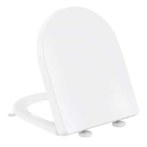 YEAUPE PRO Tapa WC Universal Forma D [LARGO] con Cierre Suave Blanco