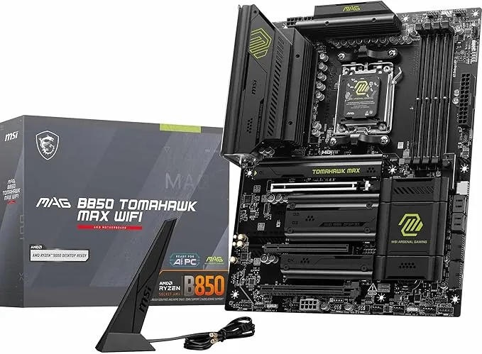 MSI mag B850 Tomahwak MAX, WiFi 7 Bluetooth 5.4, DDR5, ATX, Placa Base AM5