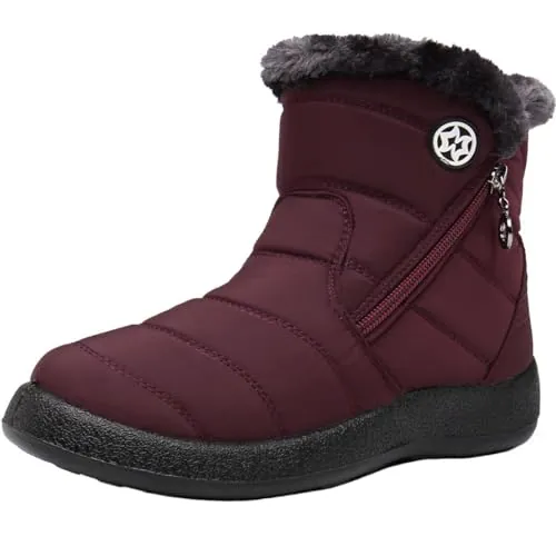 Botas Nieve Mujer Invierno Impermeable | Forradas Cálido,Antideslizante,con Cremallera,cómodo,Ultraligero botines,boots,para exterior