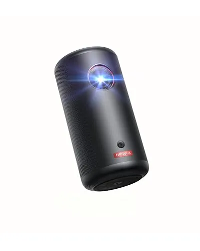 Nebula Capsule 3 Mini proyector portatil 1080p, Wi-Fi, 200 ANSI lúmenes, Google TV, Netflix, Dolby Digital, Imagen 120 pulg, batería integrada, 2,5h