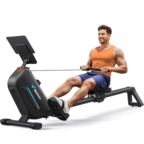 MERACH Máquina de Remo para Case, Silenciosa, con Rieles Mejorados de 130 cm para Mayor Libertad de Movimiento, con App Exclusiva (R15B2)