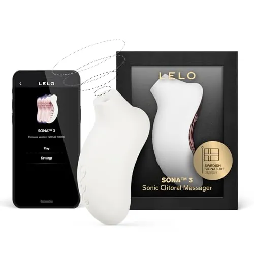 LELO SONA 3, Masajeador Sónico Femenino con Aplicación por Bluetooth, Succionador de Clítoris Femenino, Sex Toys 12 Modos de Placer, Juguetes Eroticos (White)