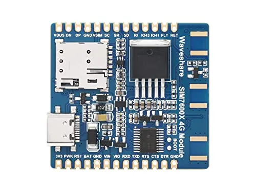 Waveshare SIM7600E-H 4G-Module, Used for Windows/Linux Dial-up Internet Access, Cloud Platform Communication, GNSS Locating, Compatible with Raspberry Pi/Jetson Nano/ESP32/STM32 Programming Platforms