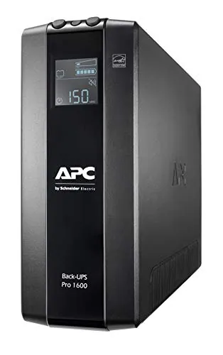 APC – Back UPS Pro by Schneider Electric - BR1600MI - UPS 1600VA (8 Salidas IEC, Interfaz LCD, 1 GB de protección de la línea de Datos)