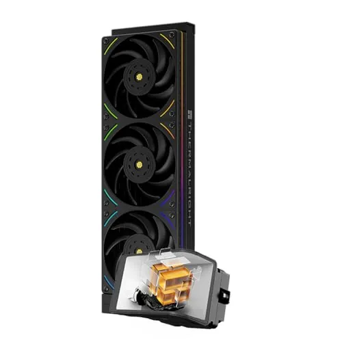 Thermalright Wonder Vision 360 UB ARGB Negro AIO - Refrigerador líquido para CPU AM5/Intel LGA1851/1700, pantalla curva 3D de 6,67 pulgadas con resoluciones de 2400 x 1080, pantalla de panel magnético