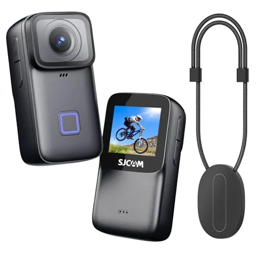 SJCAM C200 Pro Cámara Deportiva 4K Action Camera con Estabilización Giroscópica 6 Ejes, Impermeable 40m, Pantalla Táctil 1.3", Gran Angular 135°, WiFi, Kit con Accesorios - Negro (Sin Tarjeta)